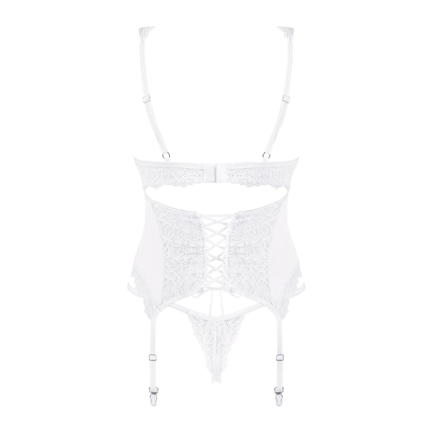 Bridal Corset & String Obsessive Amor Blanco