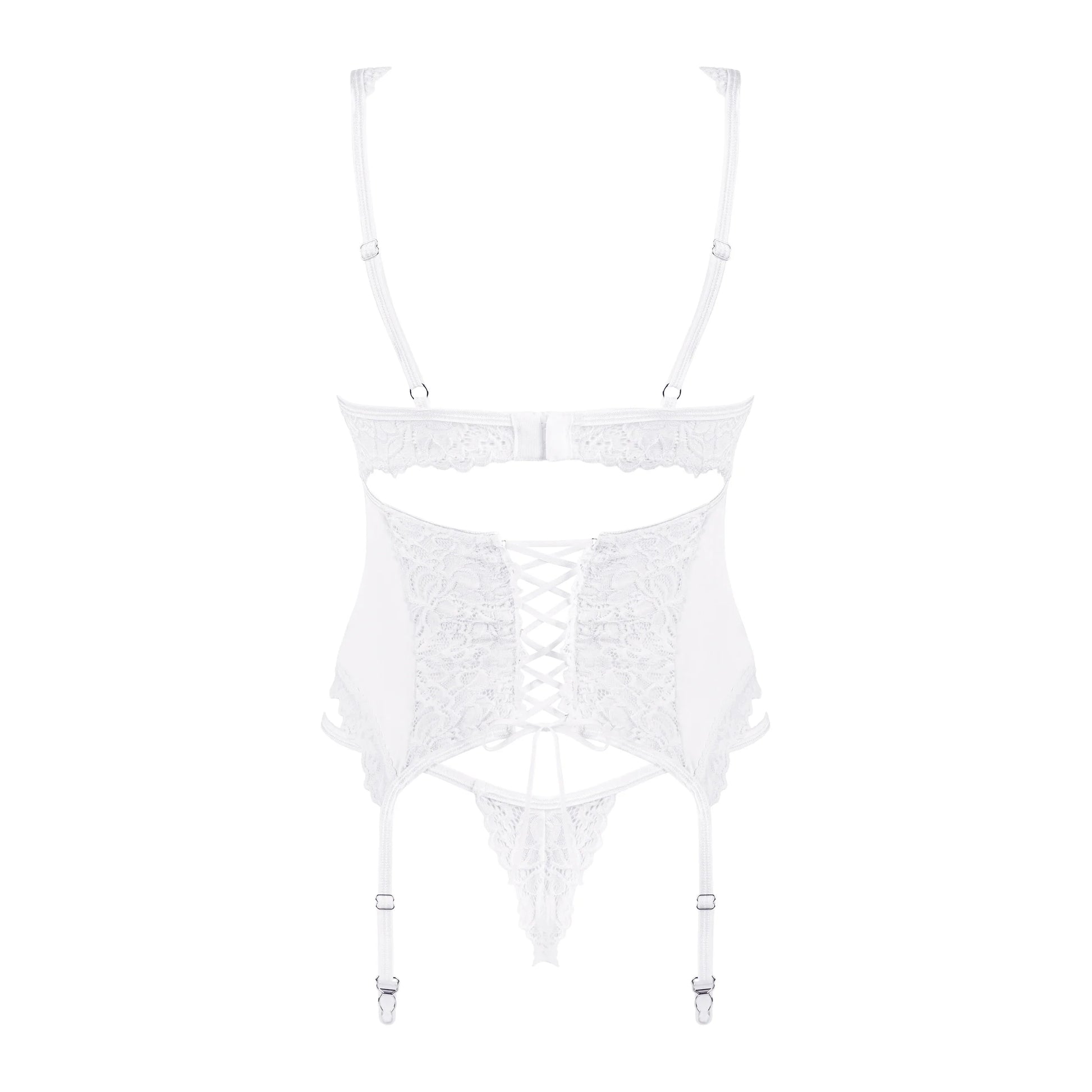 Bridal Corset & String Obsessive Amor Blanco
