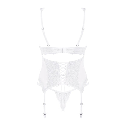 Bridal Corset & String Obsessive Amor Blanco