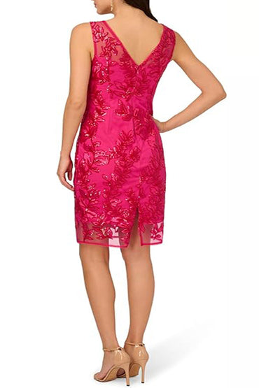 Adrianna Papell Sequin Leaf Sheath Dress - Wholesale