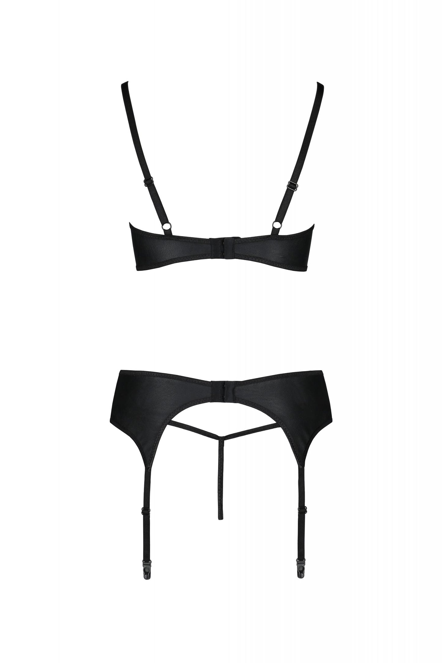 Sexy Open Cup Bra & Sheer Lace Garter String Set Passion Astrida-3