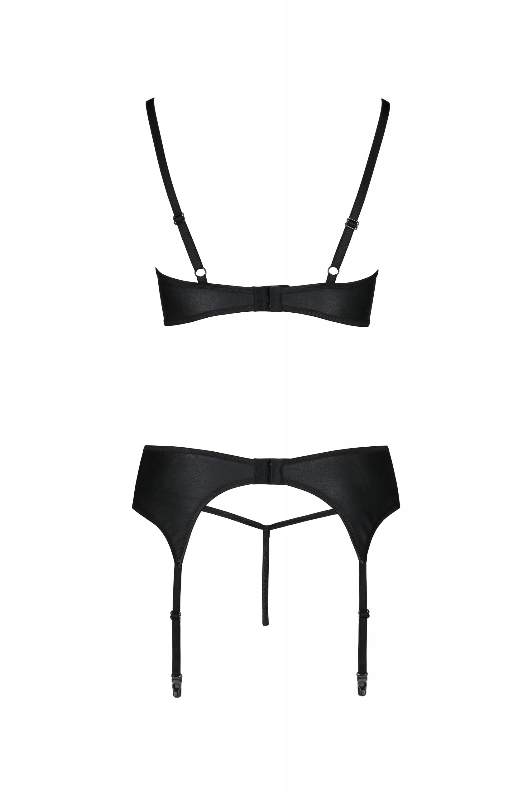 Sexy Open Cup Bra & Sheer Lace Garter String Set Passion Astrida-3