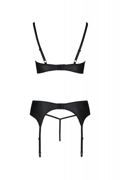 Sexy Open Cup Bra & Sheer Lace Garter String Set Passion Astrida-3