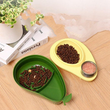 Avocado Pawsome Pet Feeding Set: Automatic Food Bowl And Water Dispenser