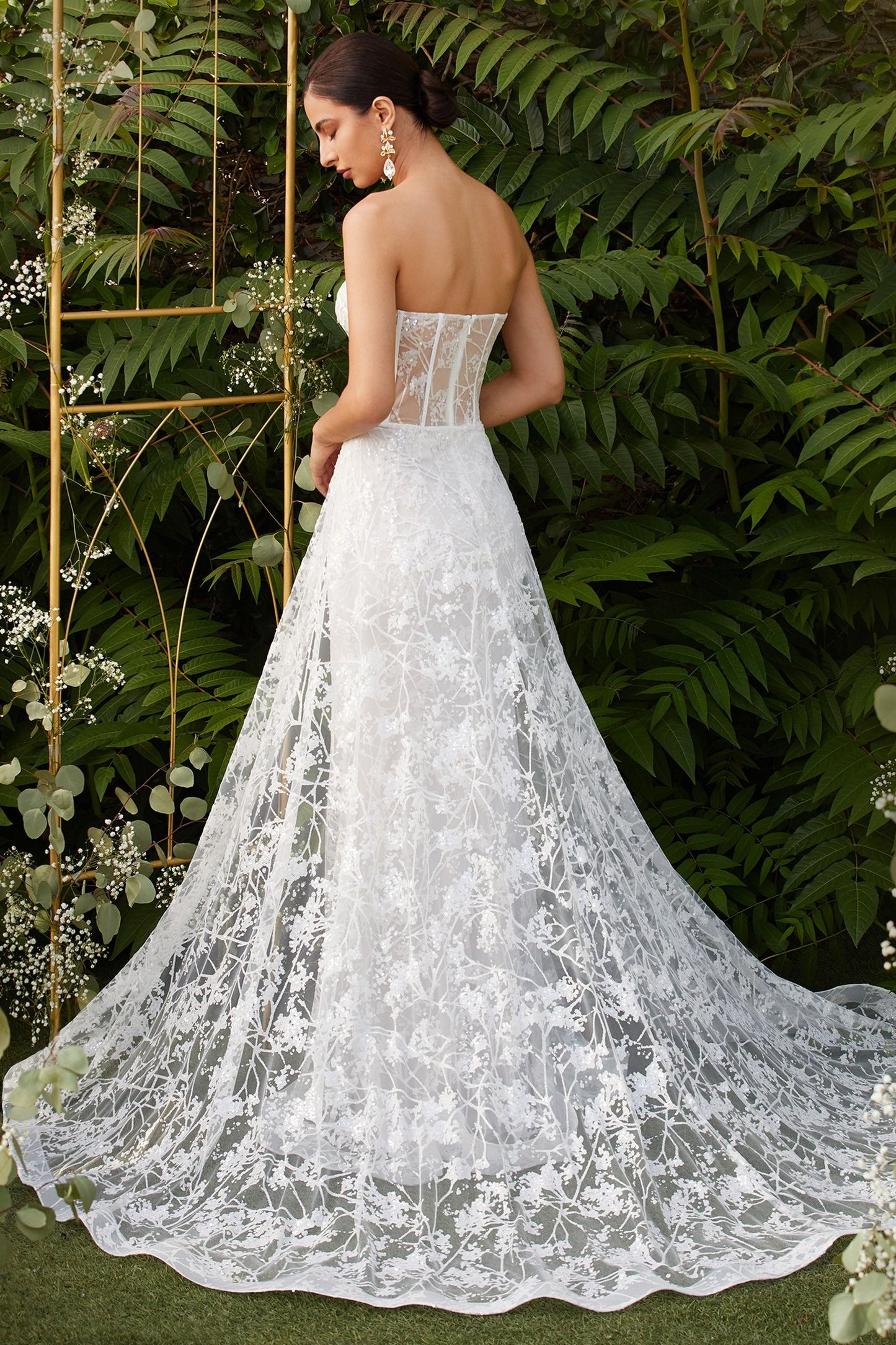 FITTED OVERSKIRT BRIDAL GOWN CDCB046W-3
