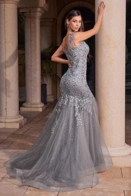 EMBELLISHED MOB MERMAID GOWN CDCB128-3