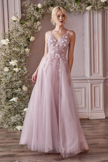 LACE FLORAL A-LINE DRESS CDCD0181-5