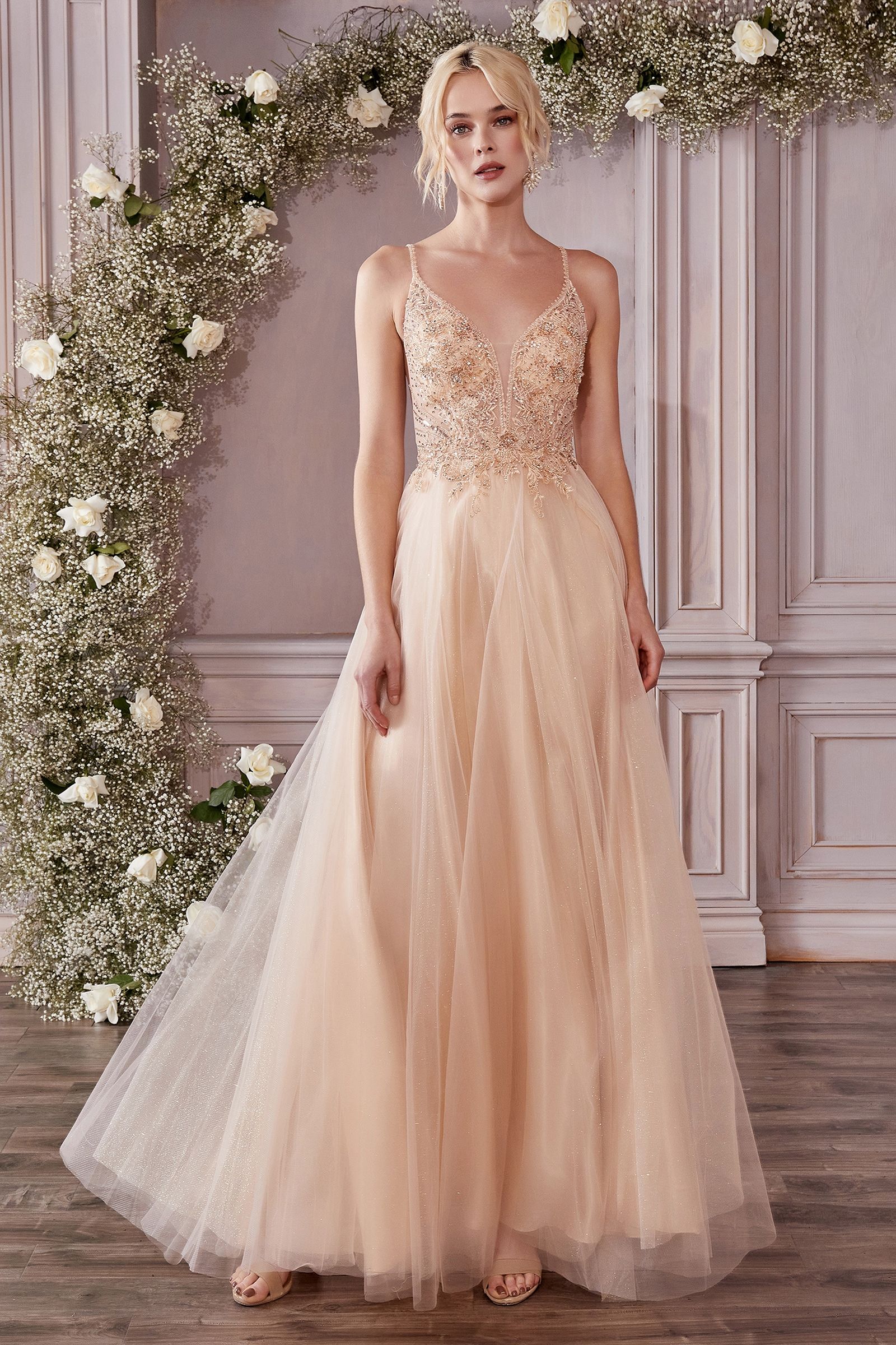 LAYERED TULLE A-LINE DRESS CDCD0195-4