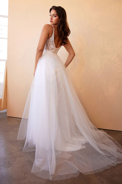 LAYERED TULLE A-LINE BRIDAL GOWN CDCD0195W-4