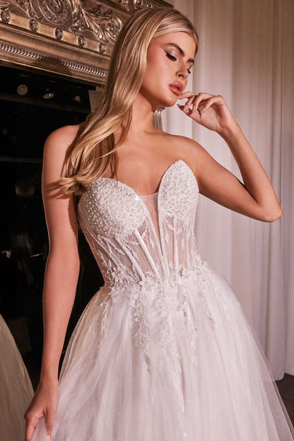 STRAPLESS BRIDAL BALL GOWN CDCD0230W-2