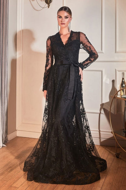 Embellished Ball Gown, Long Sleeve CDCD233-3