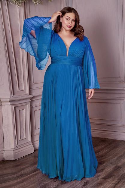 Chiffon Gown, Long Sleeve CDCD242C-3