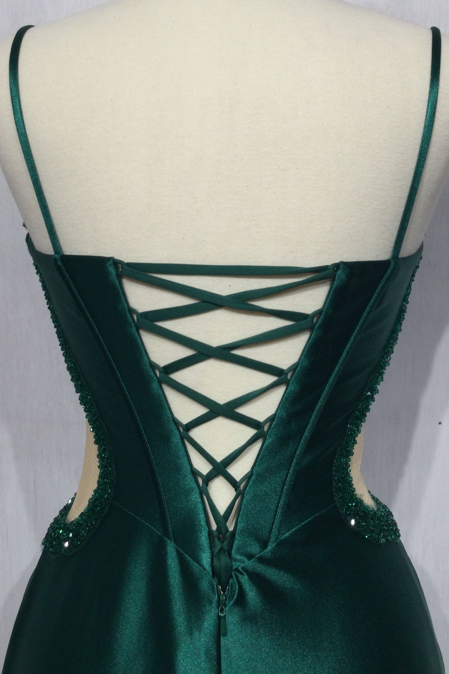 STRAPLESS SATIN CORSET GOWN CDCD273-2