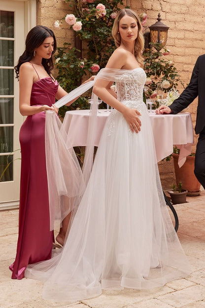 STRAPLESS A-LINE BRIDAL GOWN CDCD827W-2