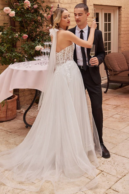 STRAPLESS A-LINE BRIDAL GOWN CDCD827W-3