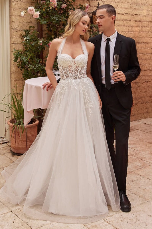 STRAPLESS A-LINE BRIDAL GOWN CDCD827W-0