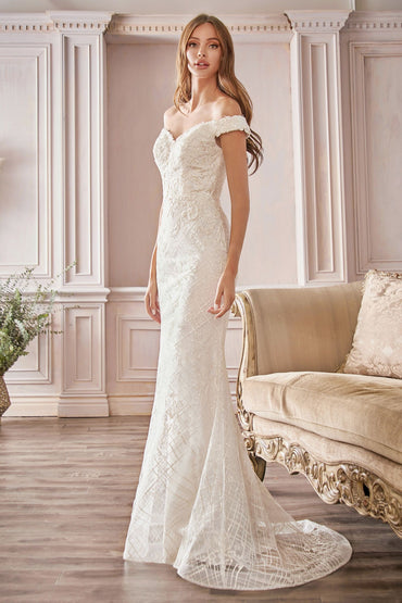 Off-the-shoulder Bridal Gown CDCD929-1