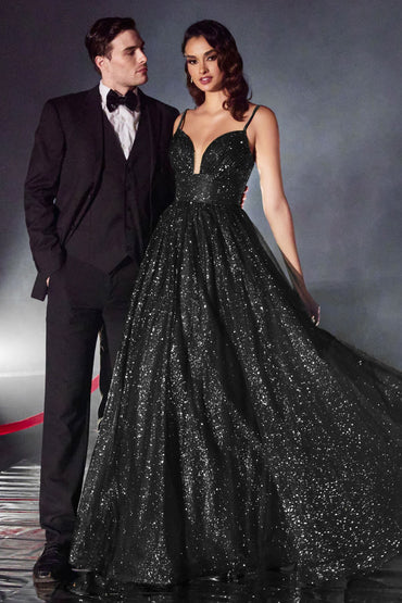 Radiant Magnificent Layered Graduation Glitter Tulle Ball Gown - CDCD996-1