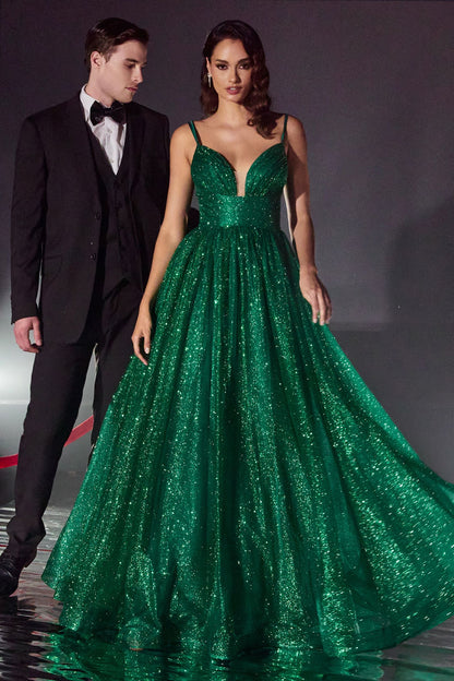 Radiant Magnificent Layered Graduation Glitter Tulle Ball Gown - CDCD996-2