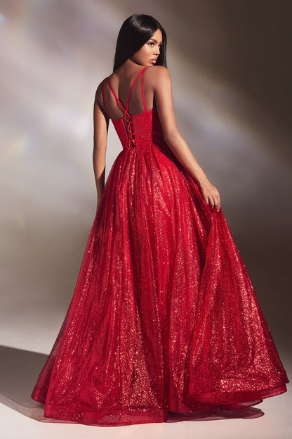 Radiant Magnificent Layered Graduation Glitter Tulle Ball Gown - CDCD996-4