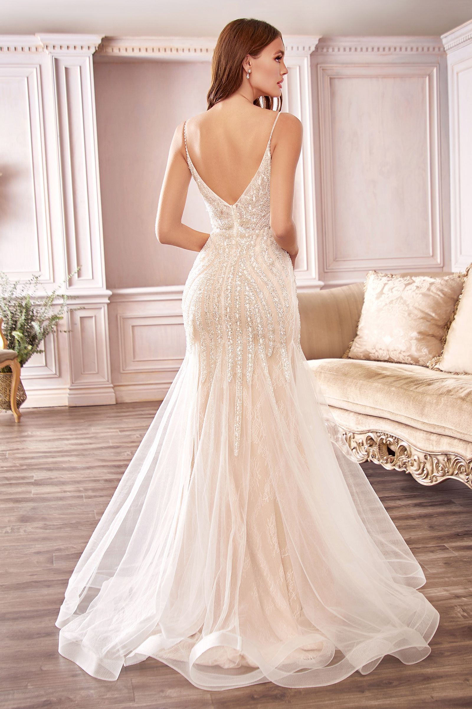 BEADED MERMAID WEDDING DRESS CDCDS401-1