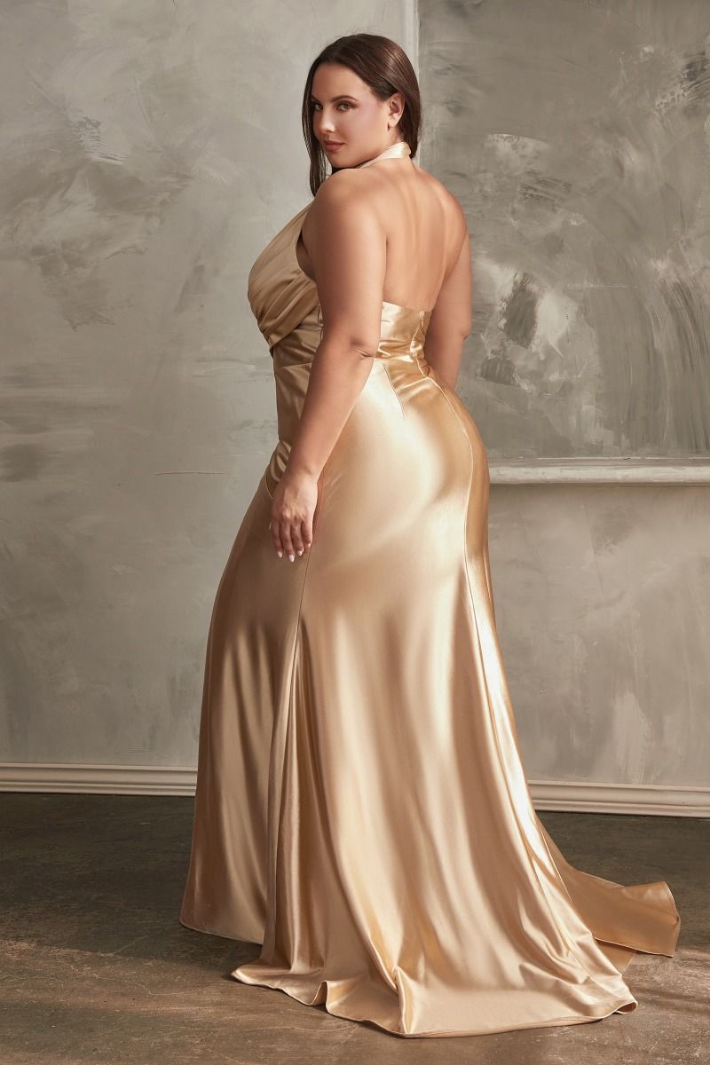HALTER SATIN GOWN CDCH079C-3