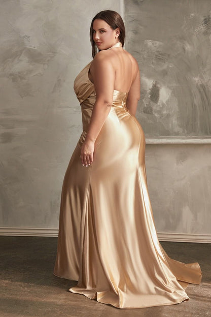 HALTER SATIN GOWN CDCH079C-3