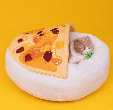 Cozy Curry Nest: The Ultimate Cat Quilt Sleeping Mat-2