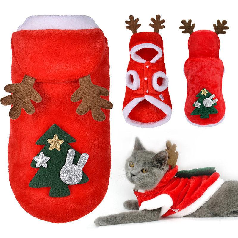 Cozy Flannel Elk Christmas Costume For Pets