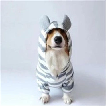 Cozy Striped Cotton Pet Sweater