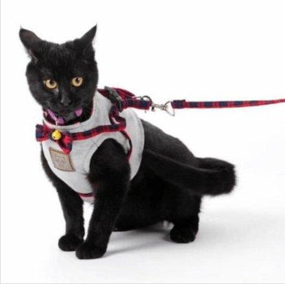 Cozycat Knitted Fabric Cat Harness Set-1