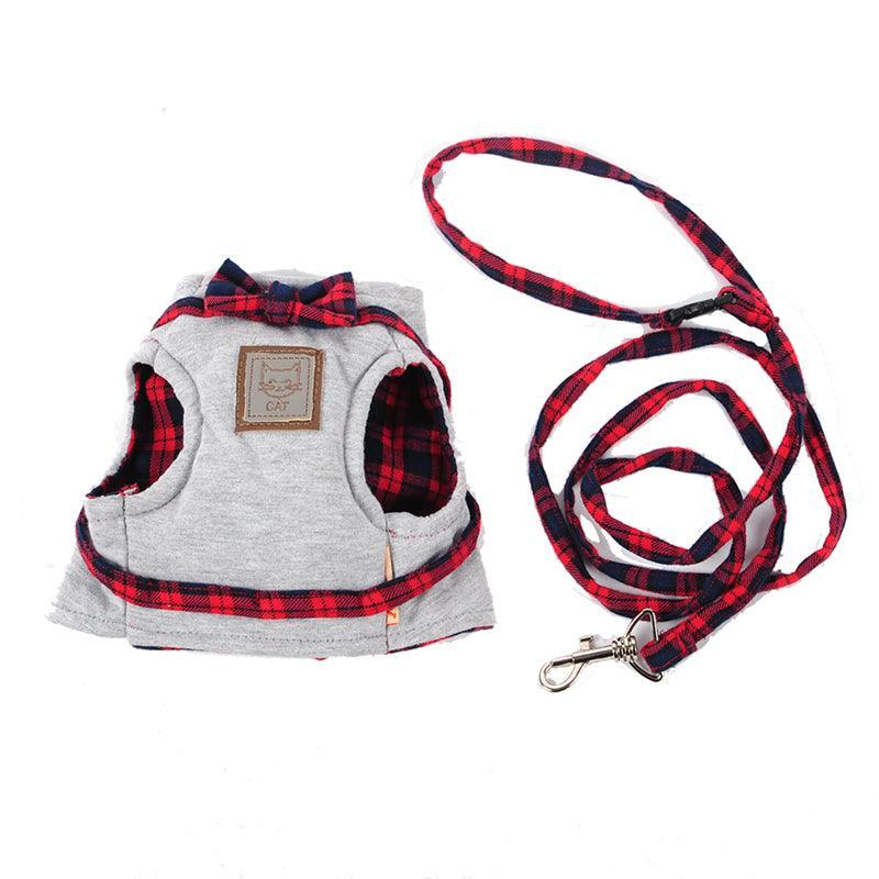 Cozycat Knitted Fabric Cat Harness Set-0
