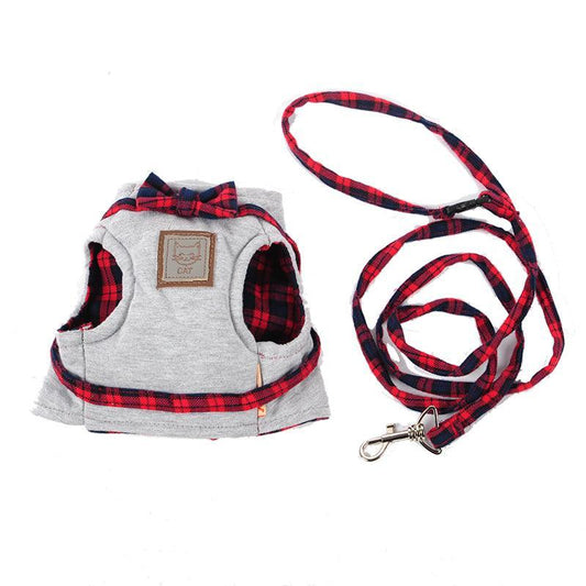 Cozycat Knitted Fabric Cat Harness Set-0