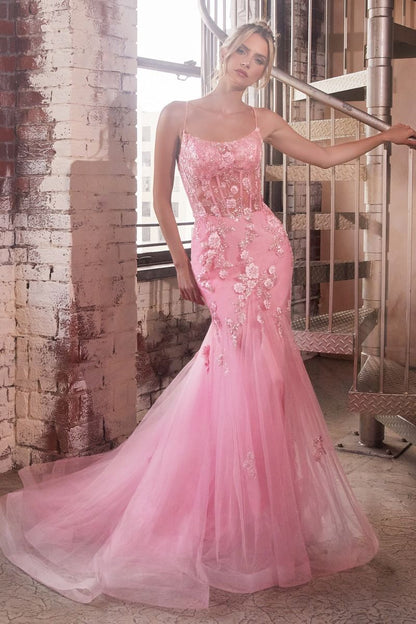 EMBELLISHED PASTEL MERMAID DRESS CDD145-3