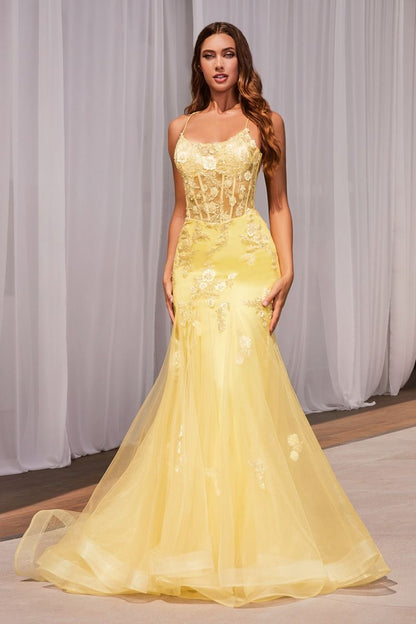 EMBELLISHED PASTEL MERMAID DRESS CDD145-4