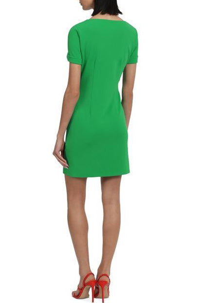 Donna Morgan Sleeve Scuba Crepe Dress with Zipper Detail-1