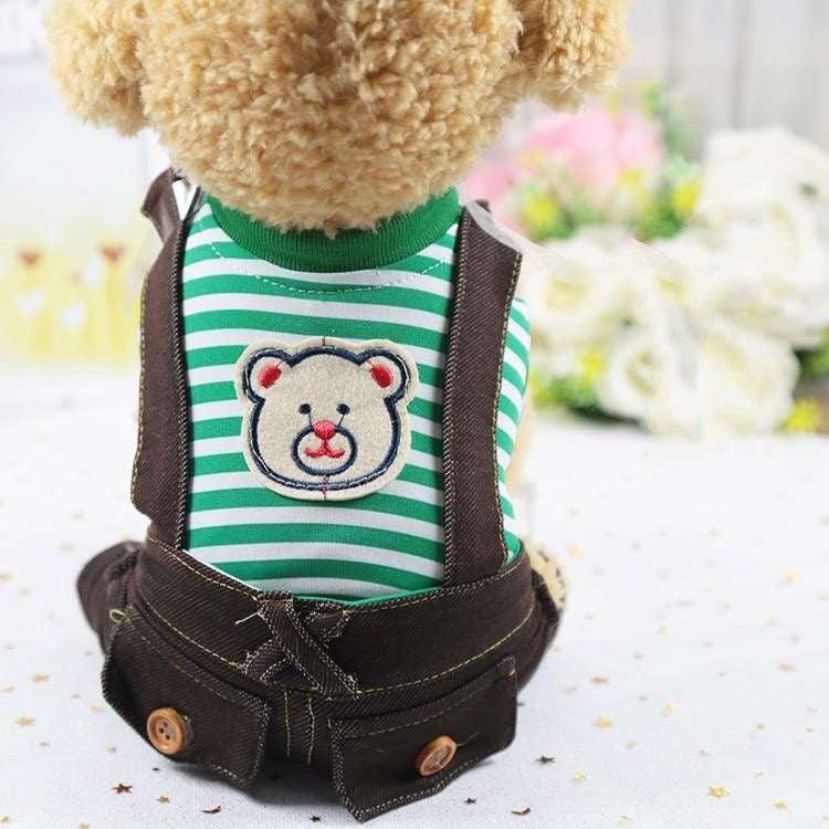 Denim Four-Legged Pet Dog Clothes: Casual Style For All Genders