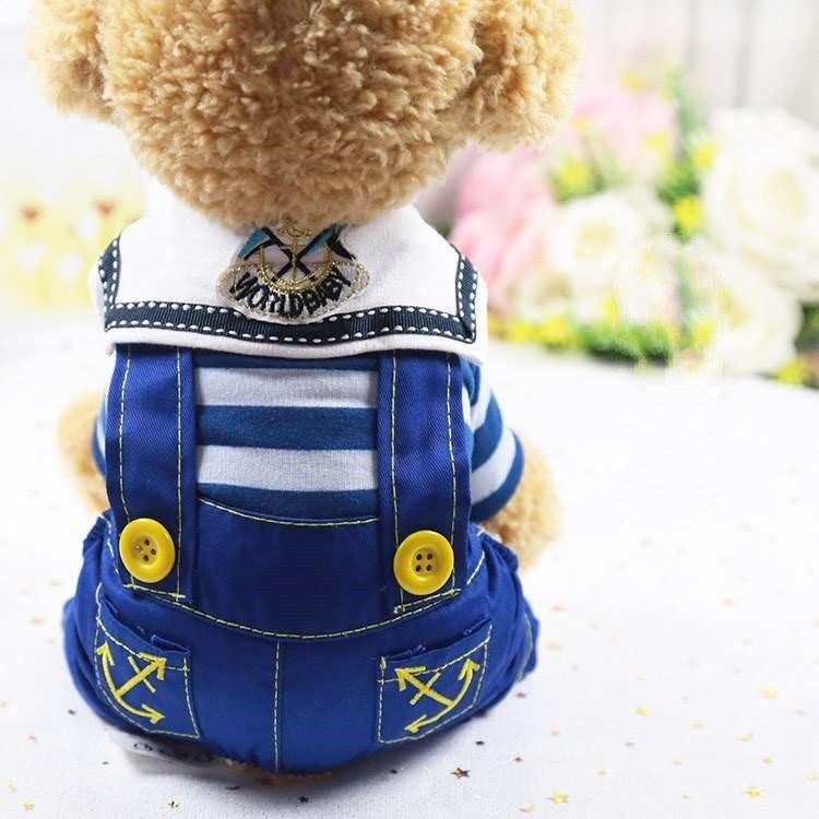 Denim Four-Legged Pet Dog Clothes: Casual Style For All Genders