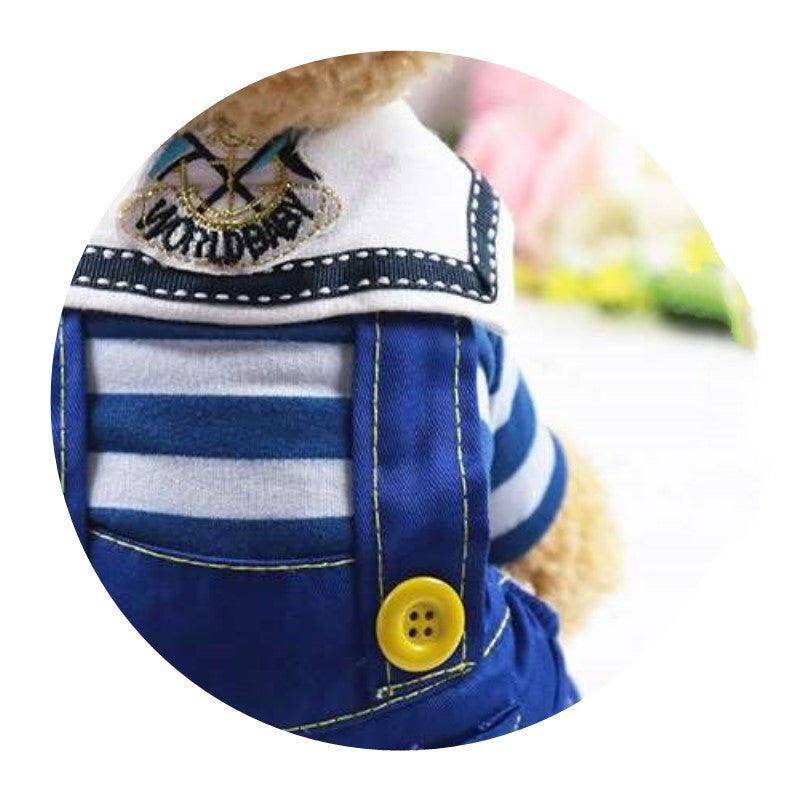 Denim Four-Legged Pet Dog Clothes: Casual Style For All Genders