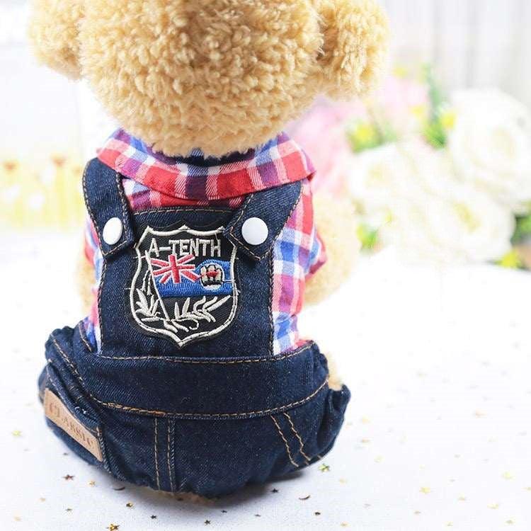 Denim Four-Legged Pet Dog Clothes: Casual Style For All Genders