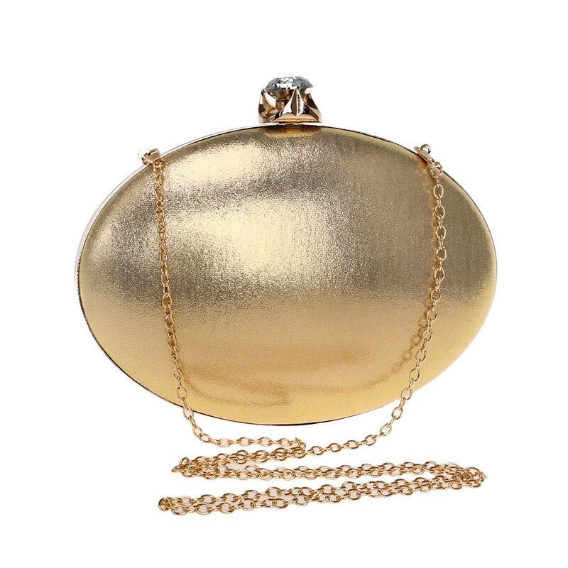 Design Egg Shaped Women Day Clutches Chain Shoulder Rhinestones Lady Wedding Party Evening Bags Mixed Color Wallets-4