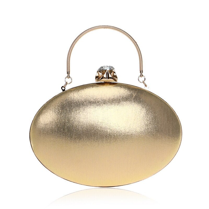Design Egg Shaped Women Day Clutches Chain Shoulder Rhinestones Lady Wedding Party Evening Bags Mixed Color Wallets-3