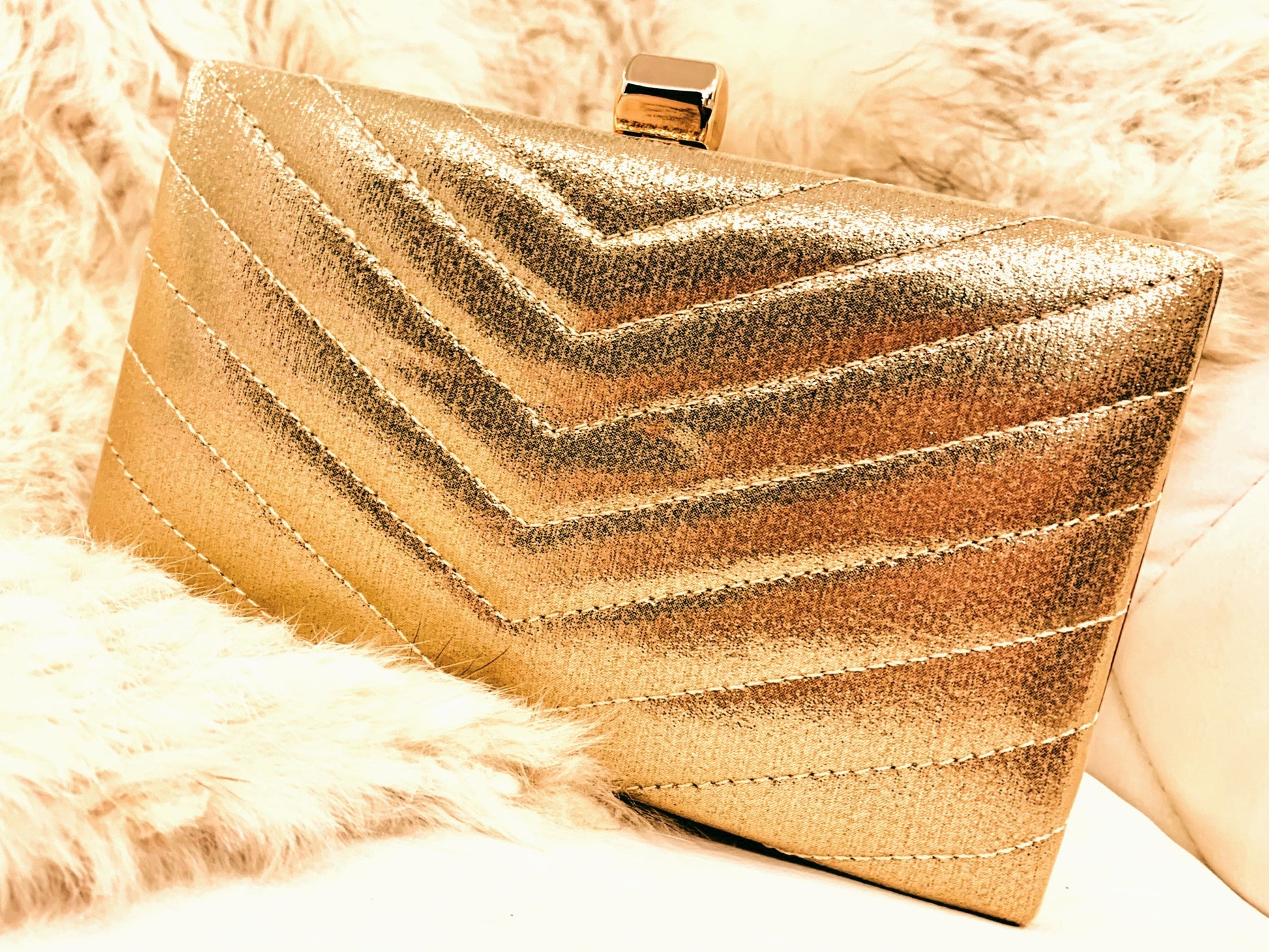 Gold clutch Evening Night Out Collection Handbag-1