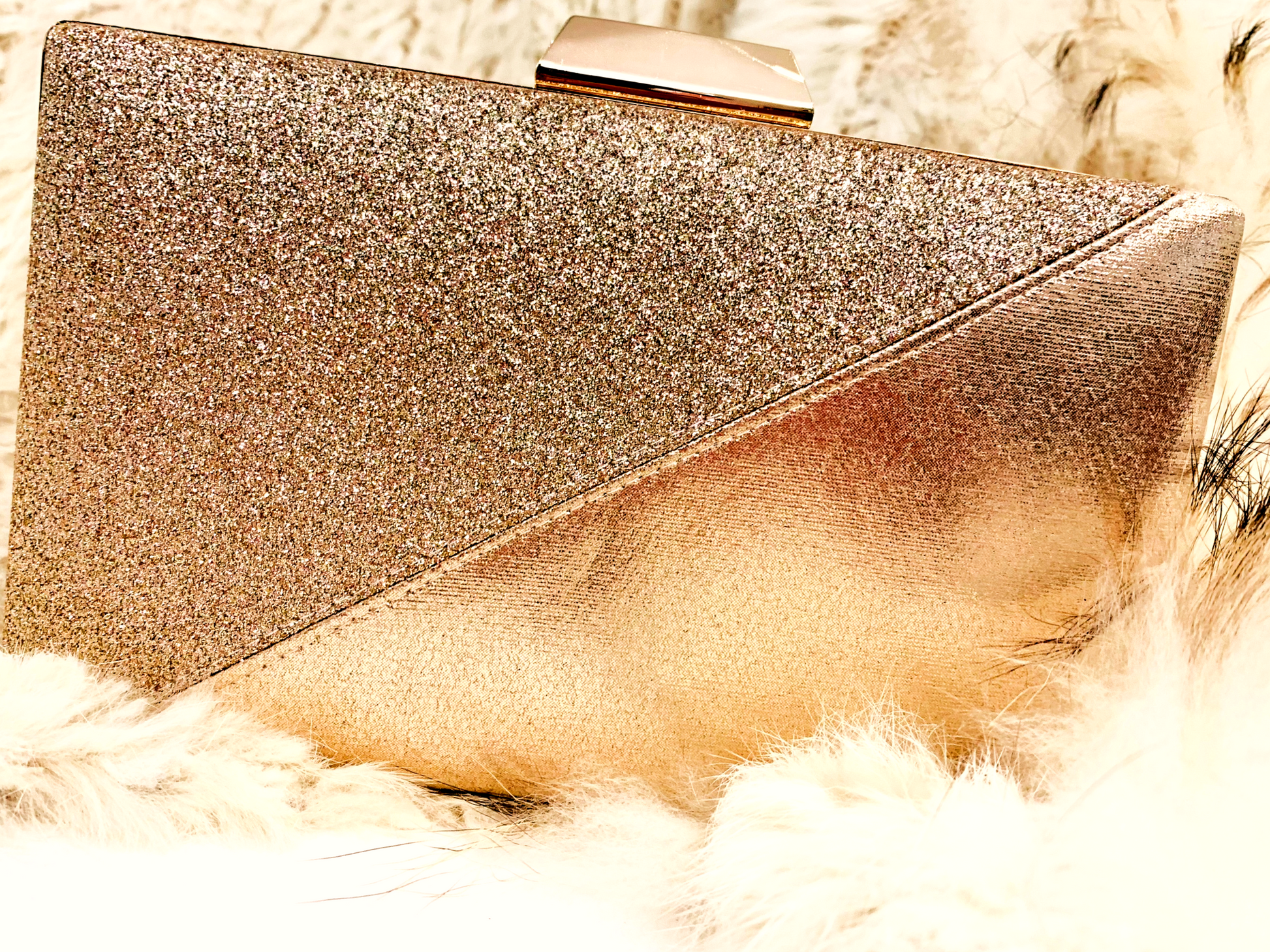 Gold Ladies clutch Evening Night Out Collection Handbag