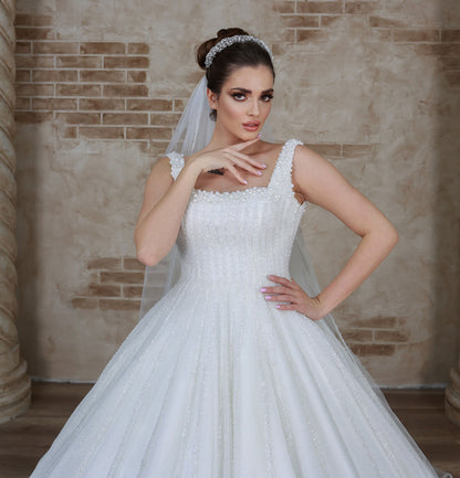 Asi a line wedding dress