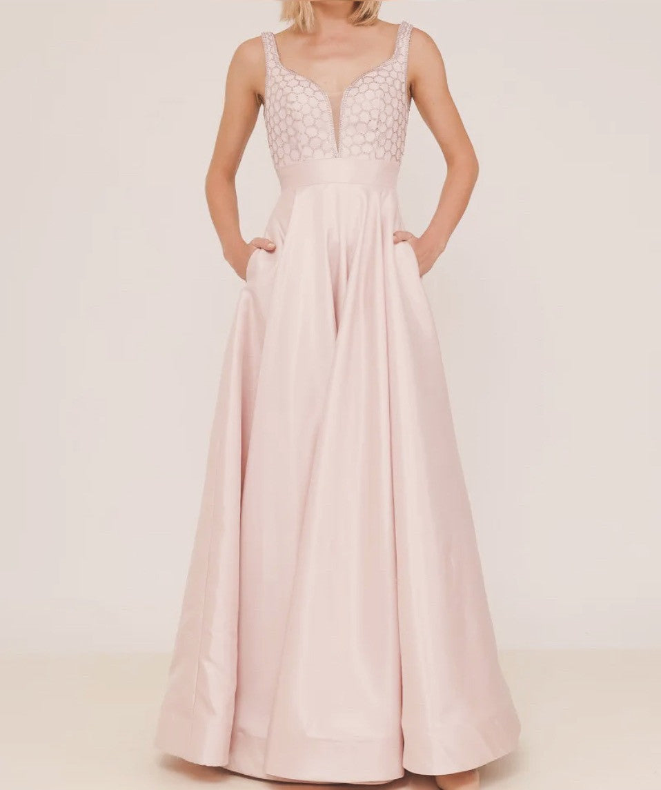 Seren Soft Pink Maxi Dress evening dresses-3