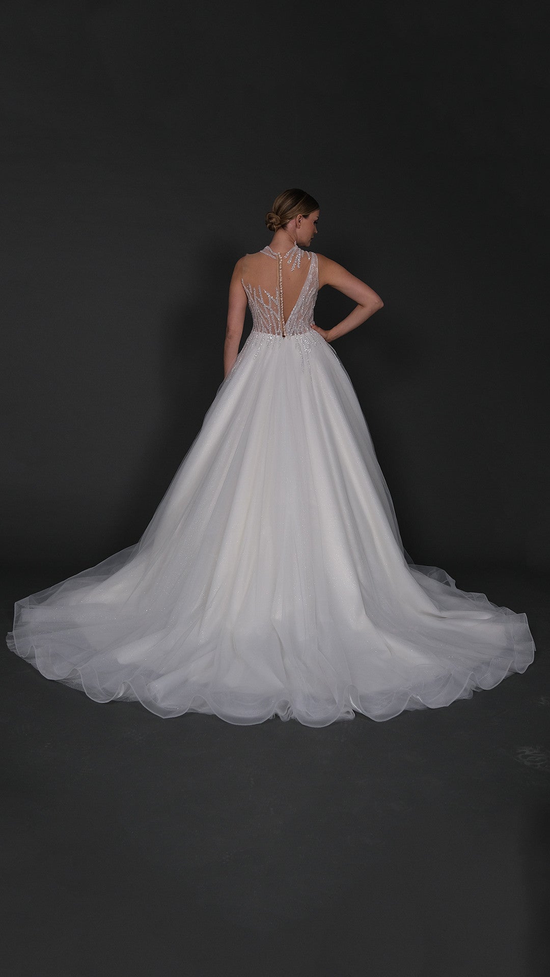 Katre narrow skirt a line wedding dress-3