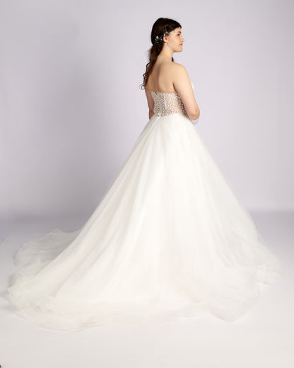 Iphigenia Pearls and Crystal Hand Beaded Bridal Gown wedding dresses