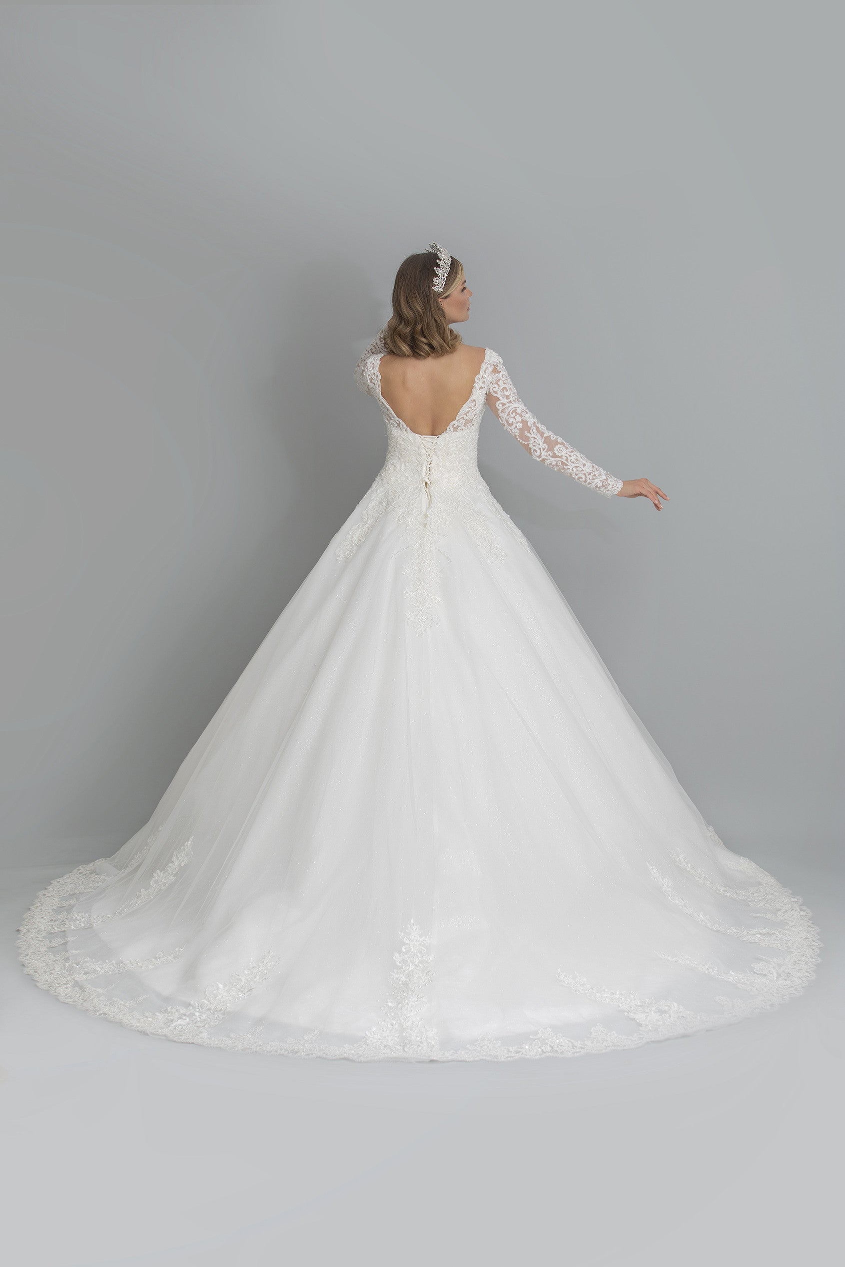 Sedef a line wedding dress