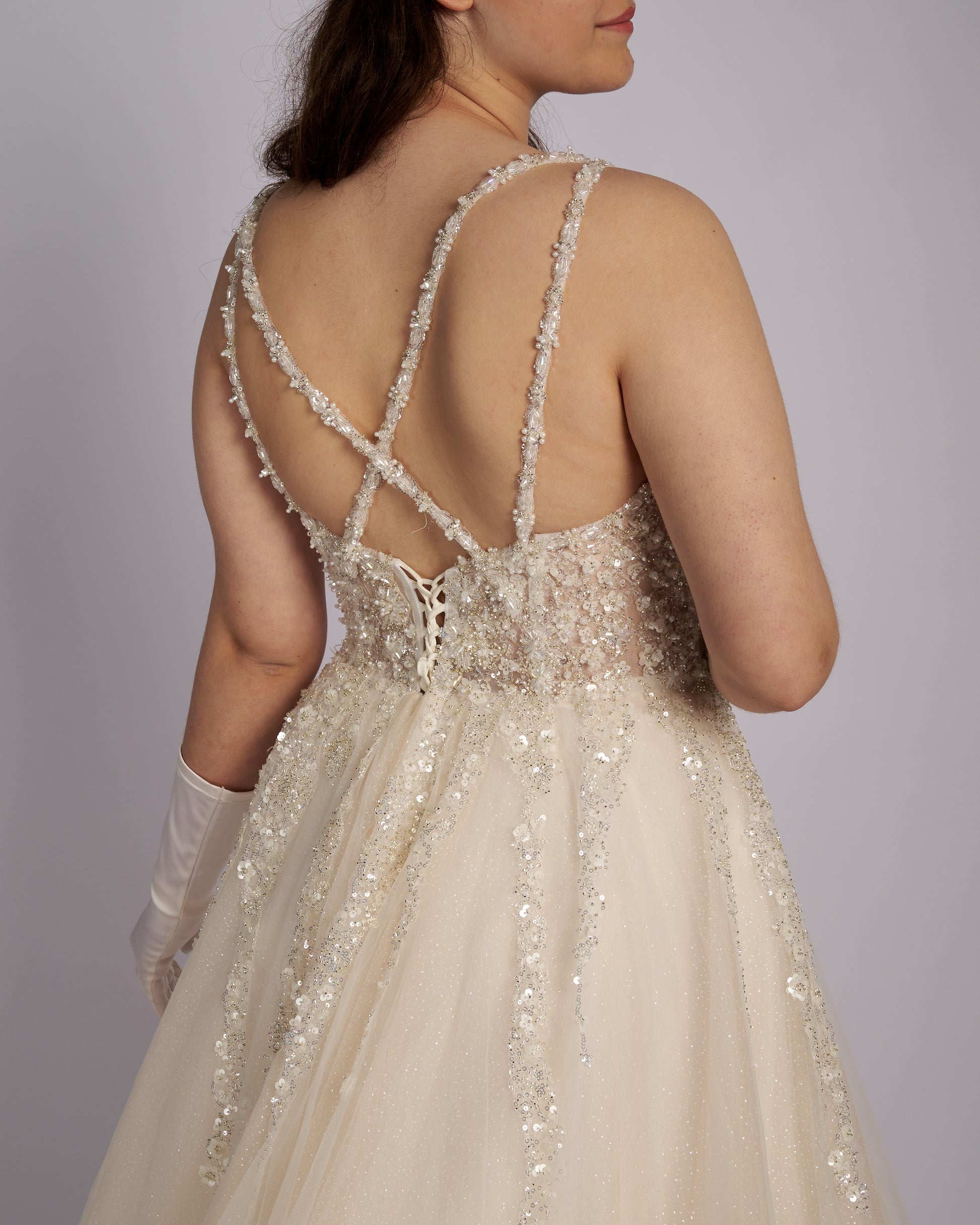Elisana Nude Princess Bridal Gown wedding dresses